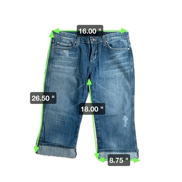 Vigoss Jeans Vintage Y2K Embroidered Denim Capris Size 11/12 - Picture 7 of 7